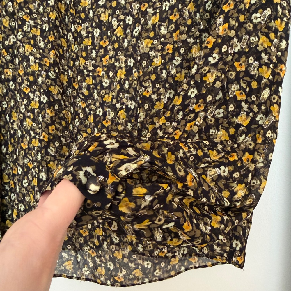 {SOLD} THE KOOPLES Floral Sheer Blouse Top Women’s Large - Picture 8 of 11